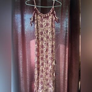 Floral Purple and Cream Dress